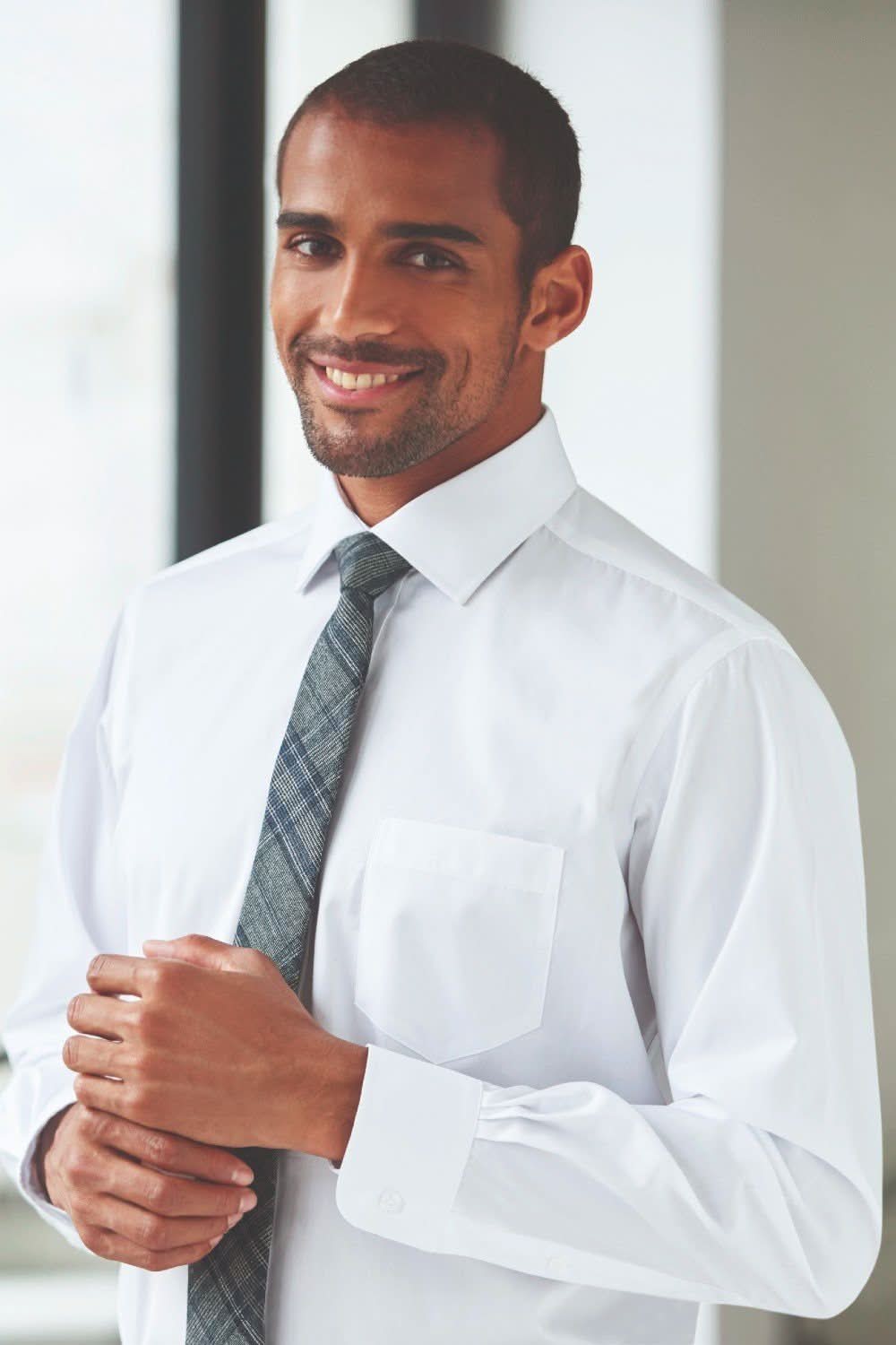 Cheadle Mens Single Cuff Cotton Shirt Mens Long Sleeve Shirts Brook Taverner