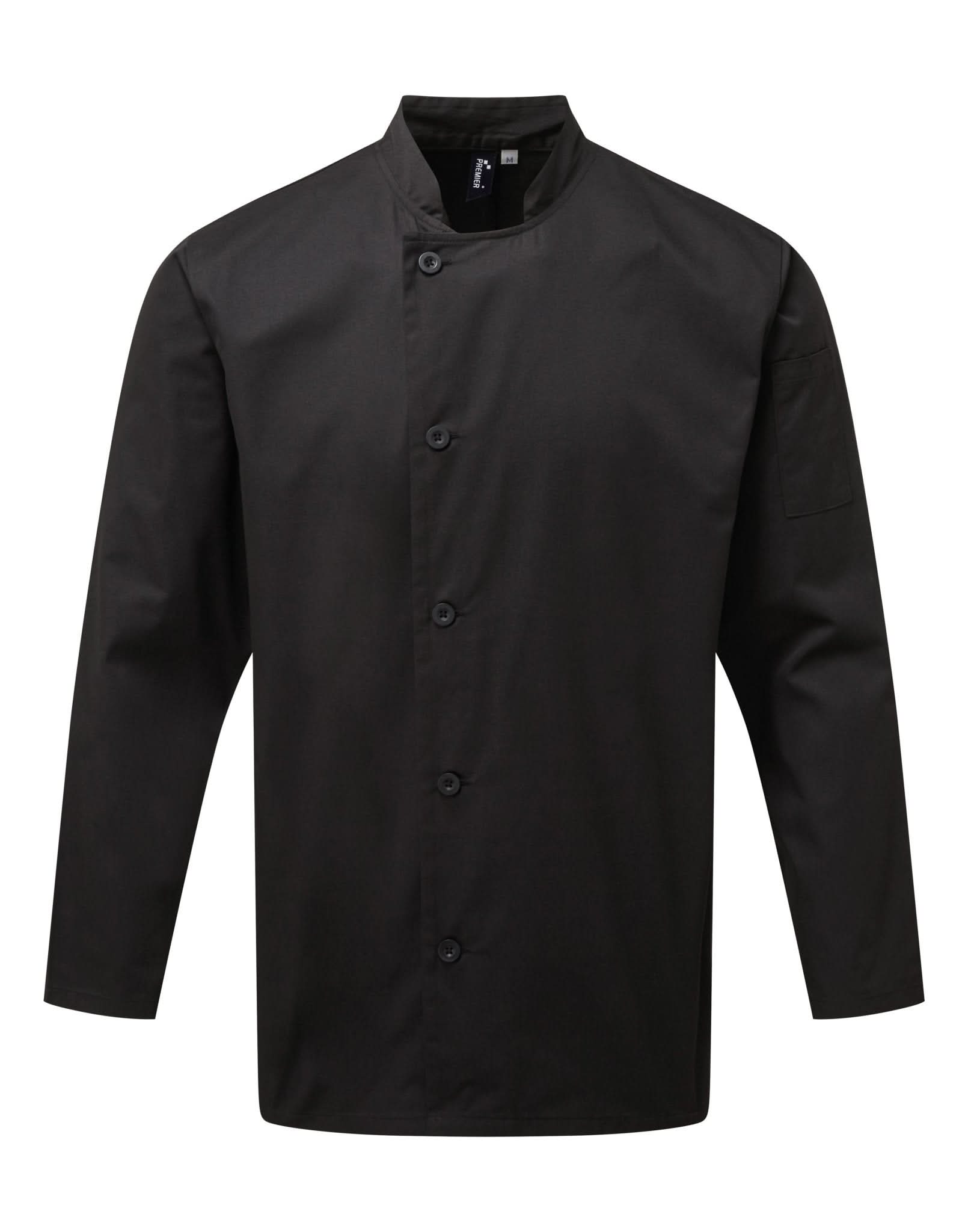 PR901: Chefs Long Sleeve Jacket Chefs Jacket Premier Black XS