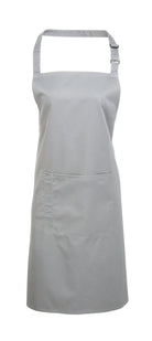 Colours Bib Apron - with Pocket Aprons Premier Silver 