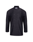 PR660: Denim Look Chefs Jacket Chefs Jacket Premier Black Denim XS