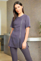 Diamante Ladies Beauty Tunic Beauty Tunics La Beeby Grey 6