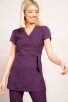 Gisele Ladies Wrap Tunic Beauty Tunics La Beeby Plum 6