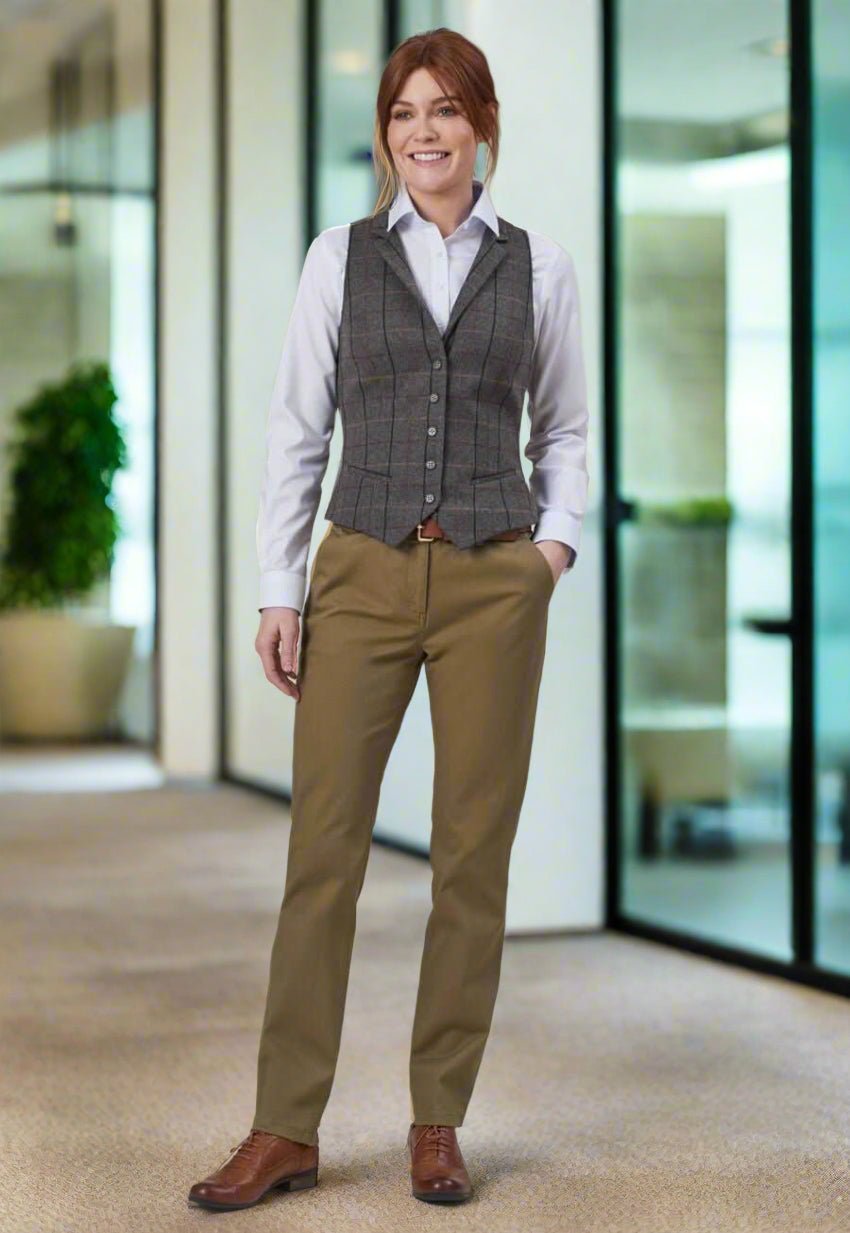 Greenville Women's Tweed Waistcoat Ladies Waistcoat Brook Taverner