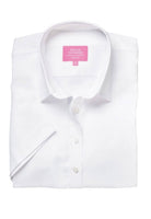 Hamilton Classic Fit Ladies Oxford Shirt Womens Short Sleeve Shirts Brook Taverner White 6