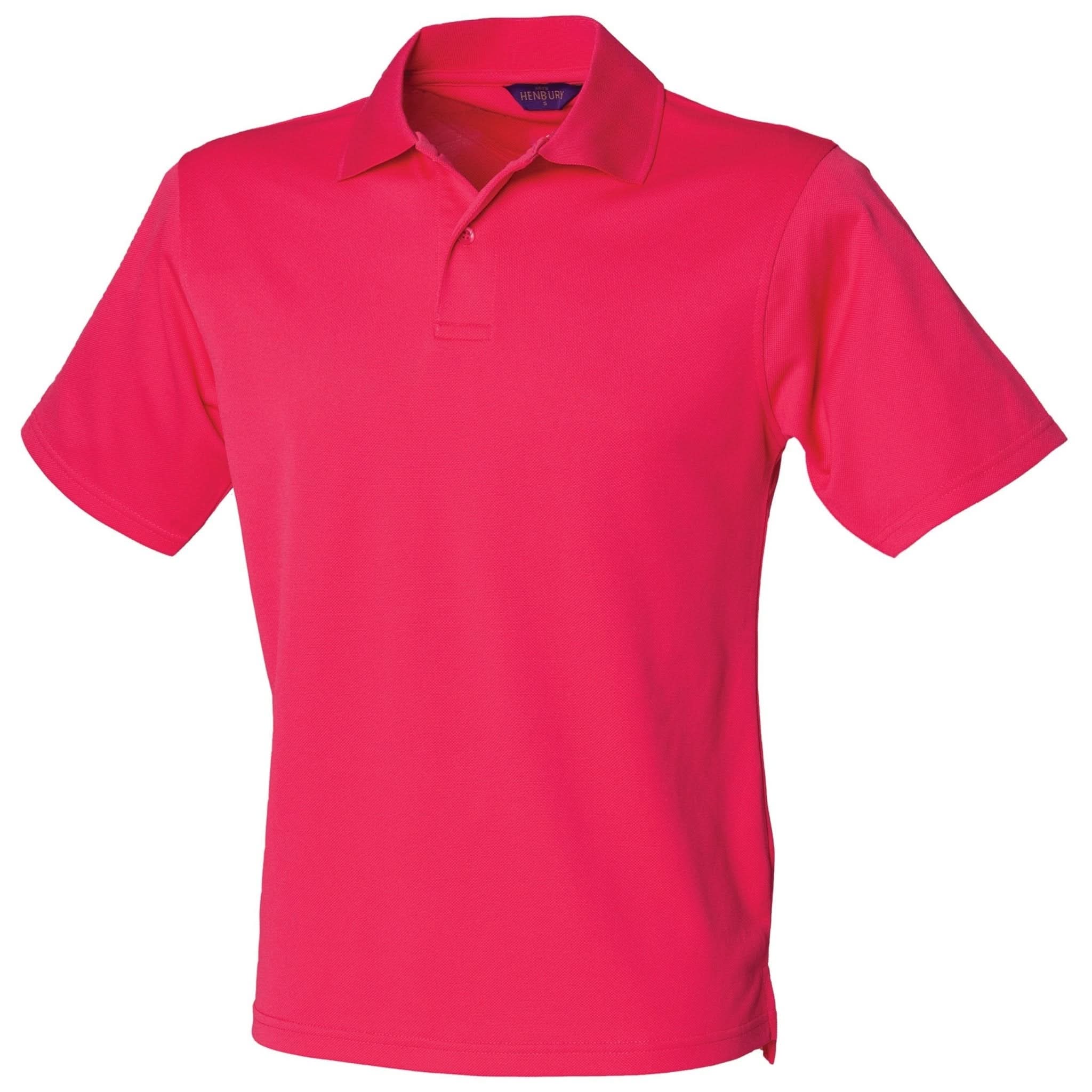 HB475: Coolplus Mens Polo Shirt Mens Polos Henbury Bright Pink XS