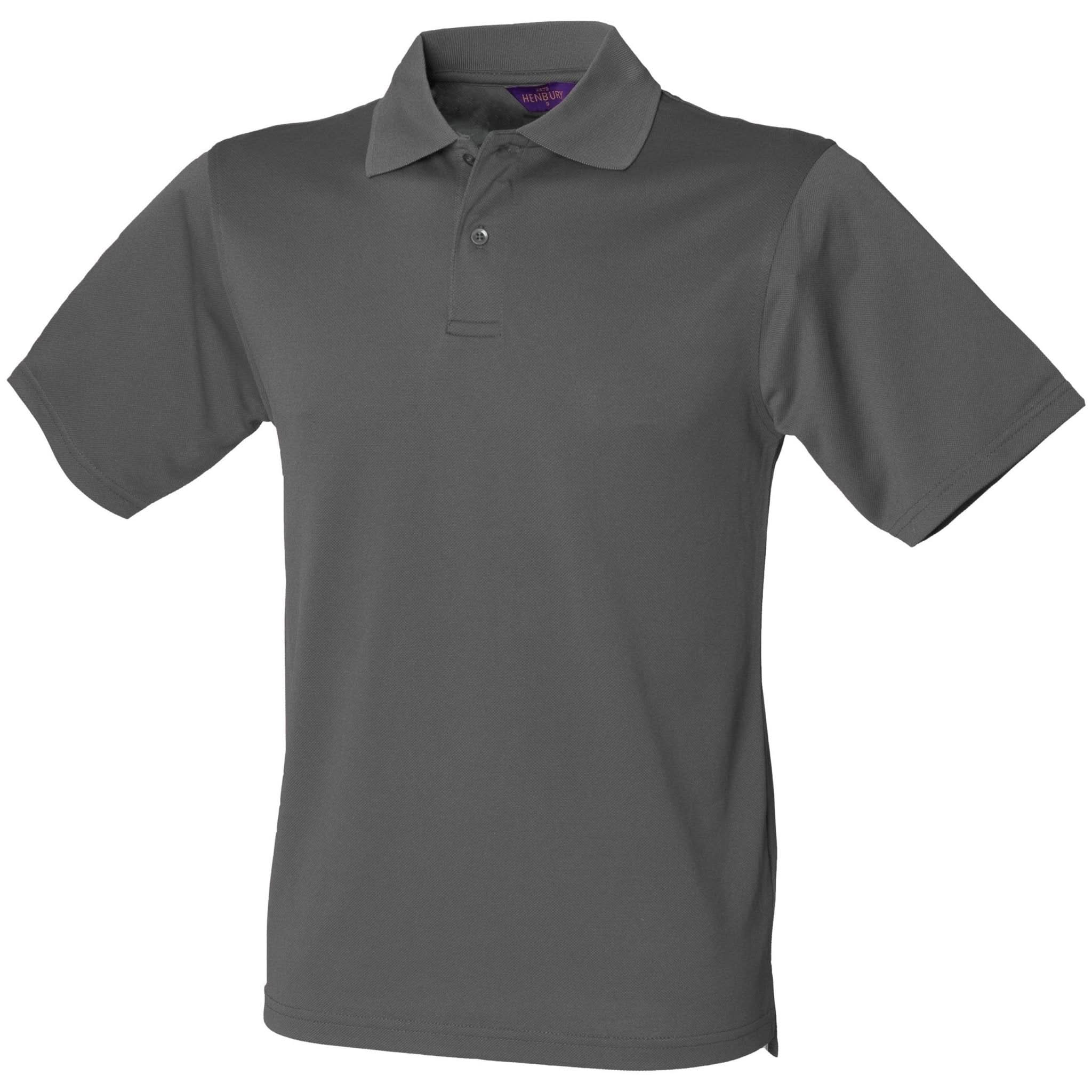 HB475: Coolplus Mens Polo Shirt Mens Polos Henbury Charcoal XS