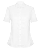 HB518: Modern Ladies Short Sleeve Oxford Shirt Womens Short Sleeve Shirts Henbury White XS