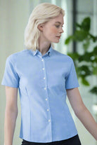 HB518: Modern Ladies Short Sleeve Oxford Shirt Womens Short Sleeve Shirts Henbury