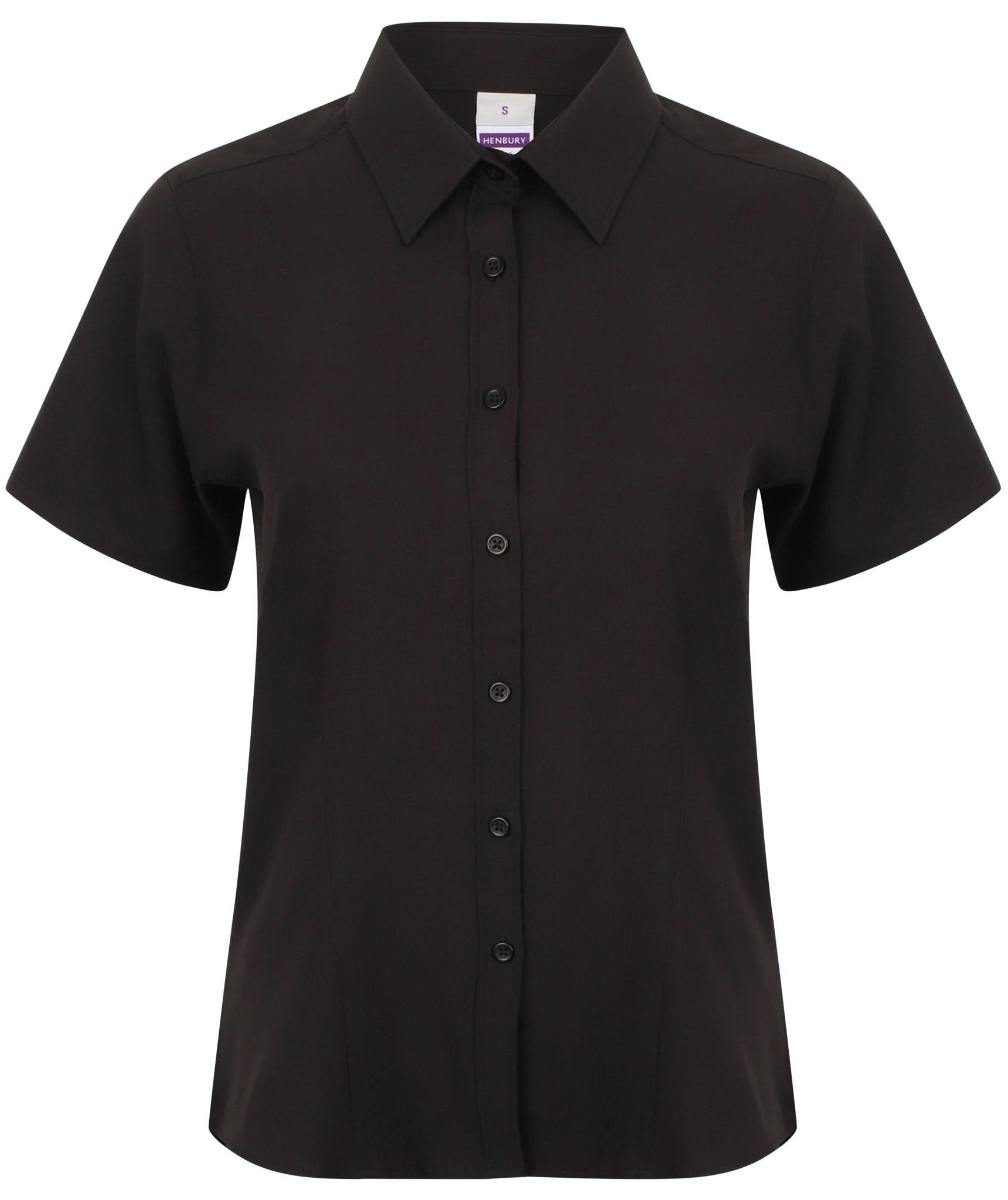 HB596: Ladies Wicking Shirt Womens Short Sleeve Shirts Henbury