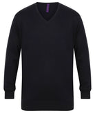 HB720: Mens V-Neck Jumper Mens Knitwear Henbury Navy 2XS
