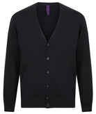 HB722: Mens V-Neck Cardigan Mens Knitwear Henbury Navy XS