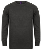 HB725: Mens Crew Neck Jumper Mens Knitwear Henbury Grey Marl S