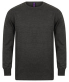HB725: Mens Crew Neck Jumper Mens Knitwear Henbury Grey Marl S