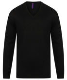 HB760: Mens V-Neck Jumper Mens Knitwear Henbury Navy 2XS