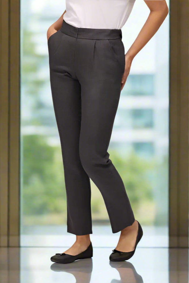 Ila Ladies Slim Leg Beauty Trouser Salon & Spa Trousers La Beeby Grey 6