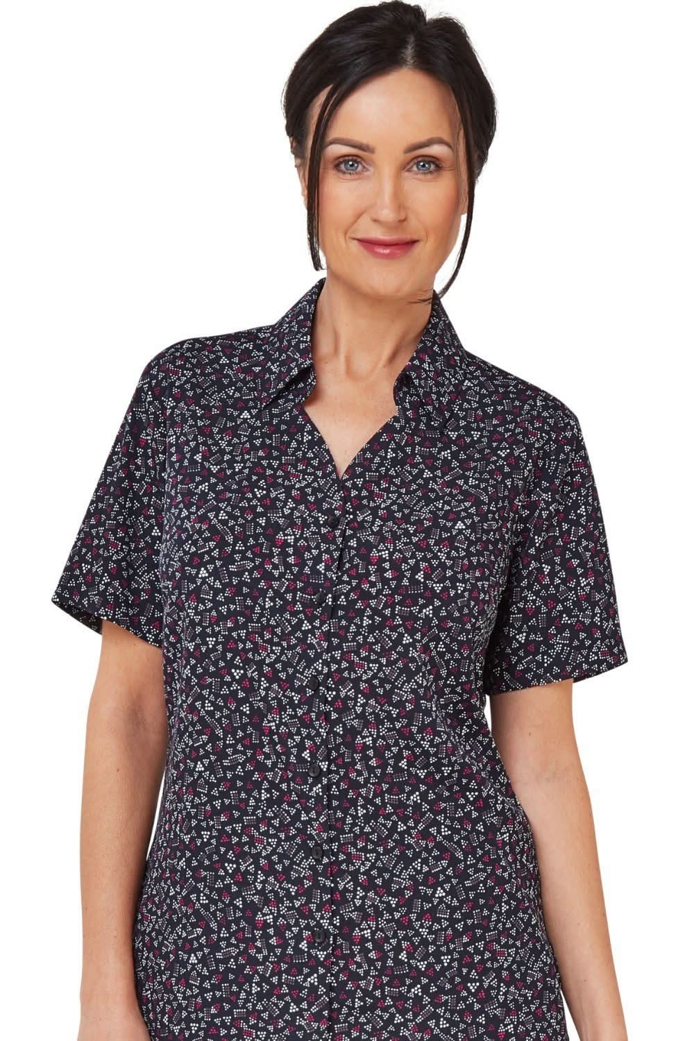 Jenni Triangle Print Ladies Blouse Blouses Vortex Designs
