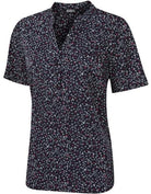 Jewel Ladies Triangle Dot Printed Blouse Blouses Vortex Designs Navy/Red 6