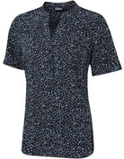 Jewel Ladies Triangle Dot Printed Blouse Blouses Vortex Designs Navy/Jade 6