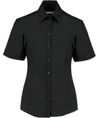 K742F: Ladies Short Sleeve Shirt Womens Short Sleeve Shirts Kustom Kit Black 6