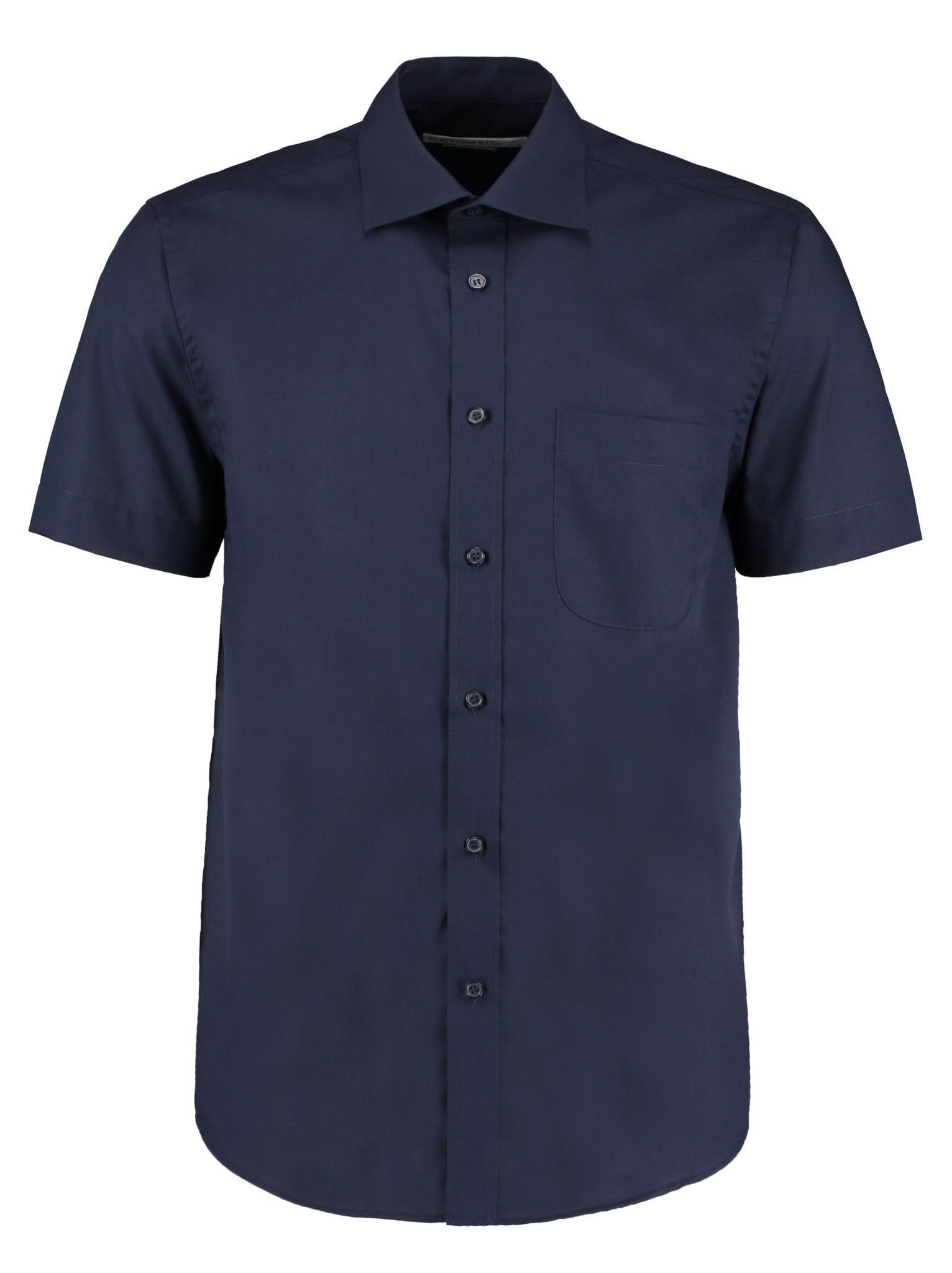 KK102: Mens Short Sleeve Shirt Mens Short Sleeve Shirts Kustom Kit Dark Navy 14.5"
