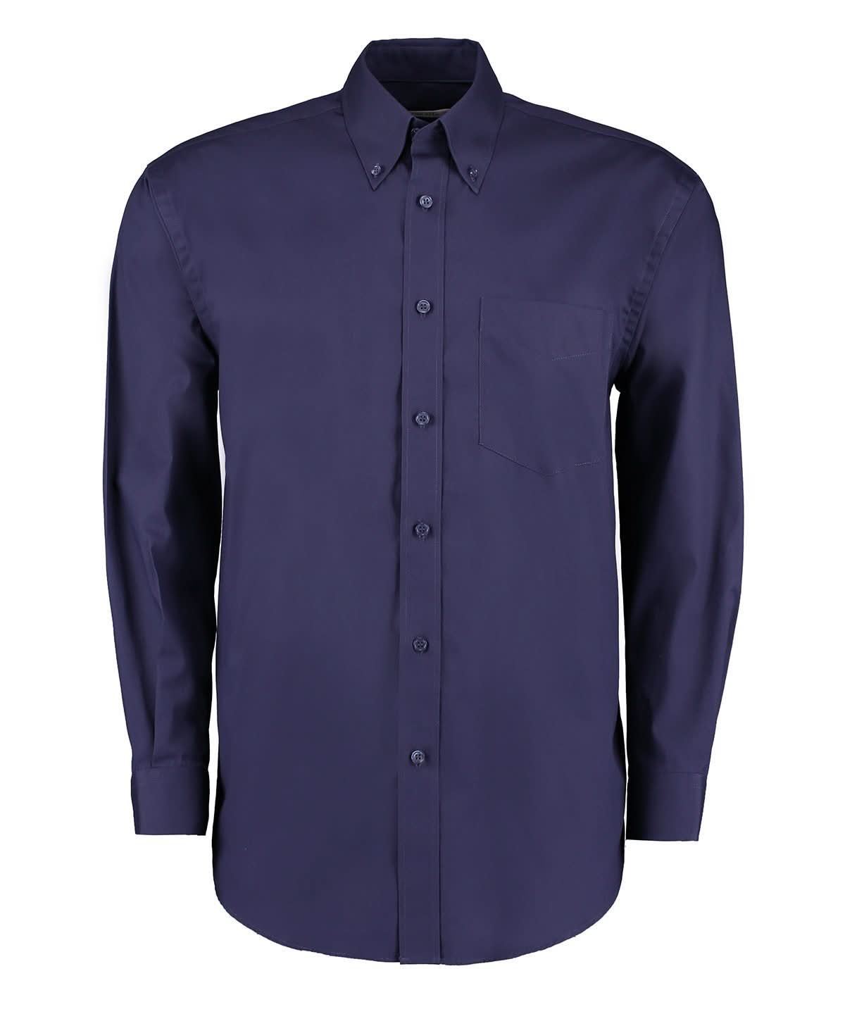 KK105: Mens Long Sleeve Oxford Shirt Mens Long Sleeve Shirts Kustom Kit Midnight Navy 14
