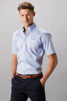 KK109: Men Short Sleeve Oxford Shirt Mens Short Sleeve Shirts Kustom Kit