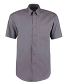 KK109: Men Short Sleeve Oxford Shirt Mens Short Sleeve Shirts Kustom Kit Charcoal 14.5