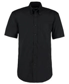 KK109: Men Short Sleeve Oxford Shirt Mens Short Sleeve Shirts Kustom Kit Black 14.5