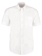 KK350: Mens Oxford Shirt Mens Short Sleeve Shirts Kustom Kit White 14"