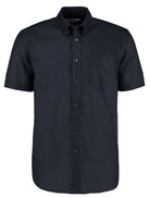KK350: Mens Oxford Shirt Mens Short Sleeve Shirts Kustom Kit French Navy 14.5"