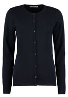 KK355: Arundel Crew Neck Cardigan Womens Knitwear Kustom Kit Navy 6