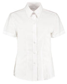 KK360: Ladies Oxford Shirt Womens Short Sleeve Shirts Kustom Kit White 6