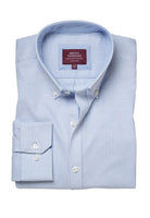Lawrence Mens Oxford Shirt Mens Long Sleeve Shirts Brook Taverner Sky Stripe 14"