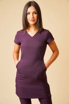 Lena V-Neck Ladies Beauty Tunic Beauty Tunics La Beeby Plum 6