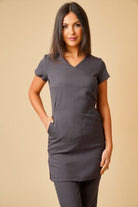 Lena V-Neck Ladies Beauty Tunic Beauty Tunics La Beeby Grey 6