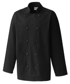 PR657: Long Sleeve Chefs Jacket Chefs Jacket Premier Black XS