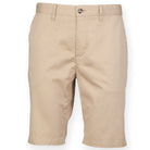 FR605: Mens Stretch Chino Shorts Mens Chinos Front Row & Co Stone 28