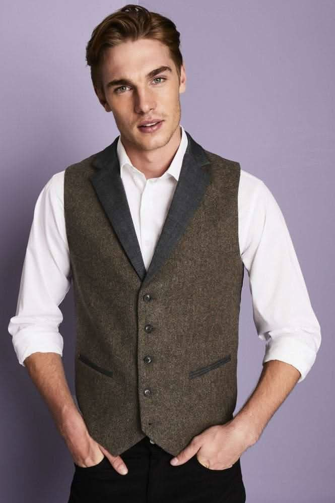 Mens Tweed Waistcoat - The Staff Uniform Company