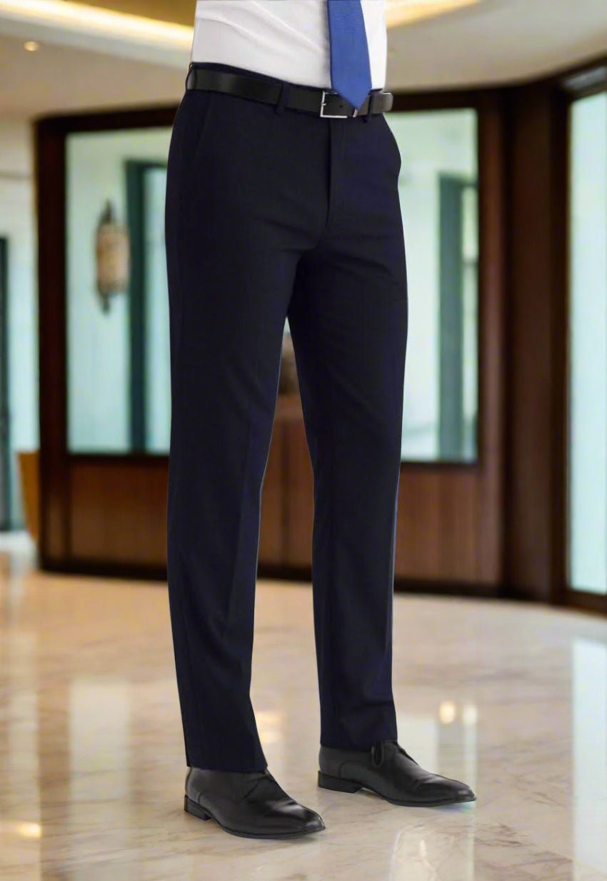 Monaco Mens Tailored Fit Trouser Mens Suit Trouser Brook Taverner Navy 28 Short (29.5")