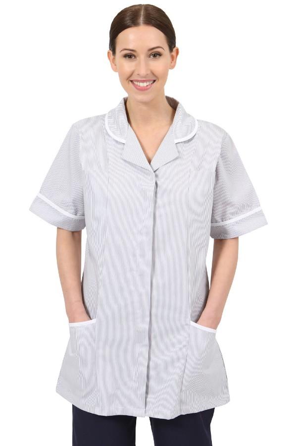 NCLT- Round Collar Tunic (Striped) - The Staff Uniform Company