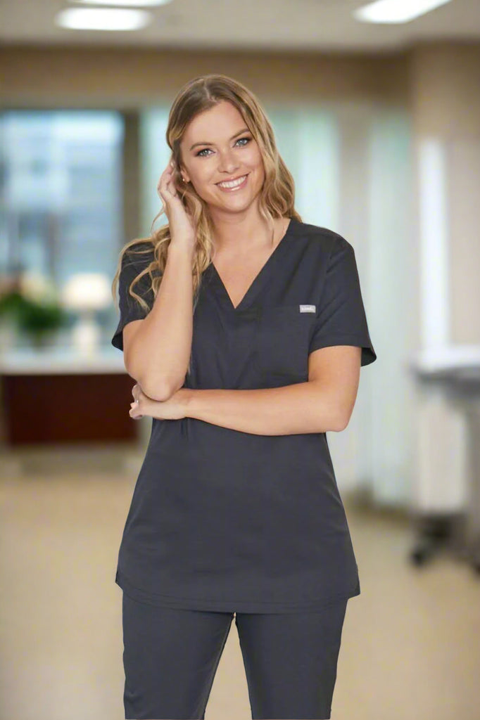 Nova (1 Pocket) Simki Scrub Top - The Staff Uniform Company