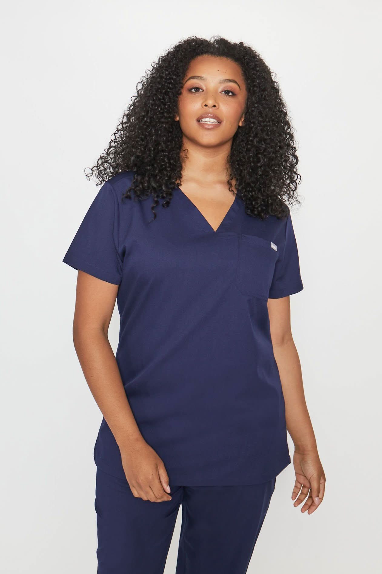 Nova Ladies "Simki" Scrub Top Scrubs Behrens Navy 2XS