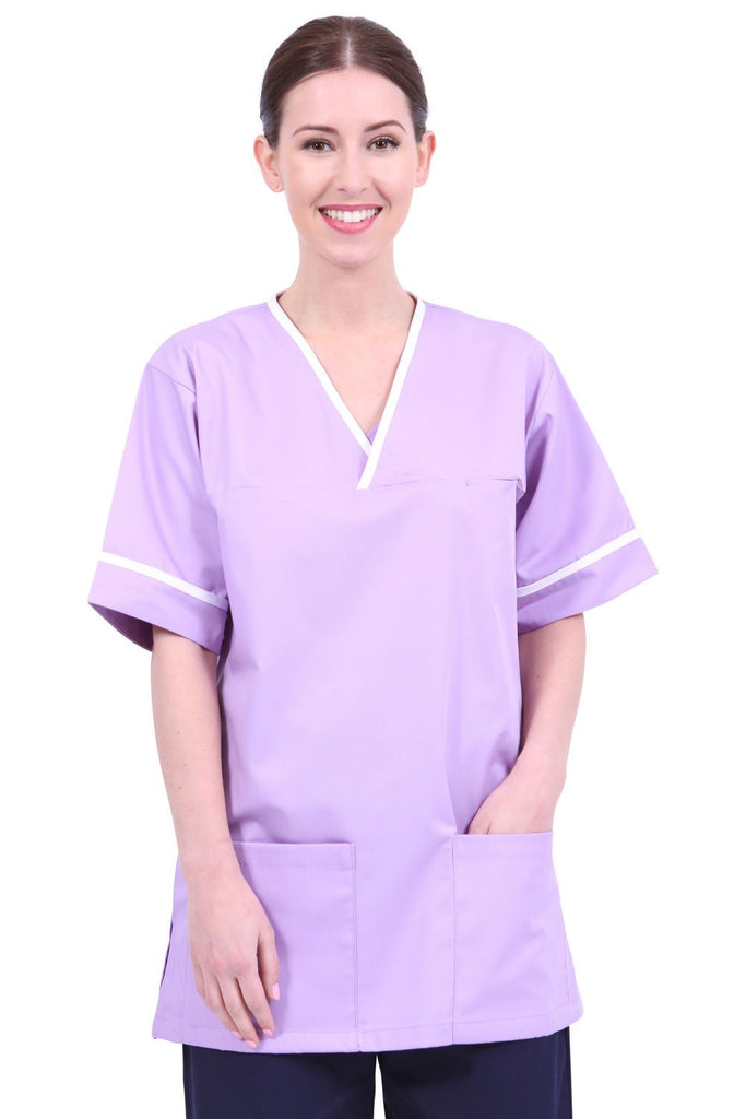 NSTT - Unisex Scrub Tunic (With Trim) - The Staff Uniform Company