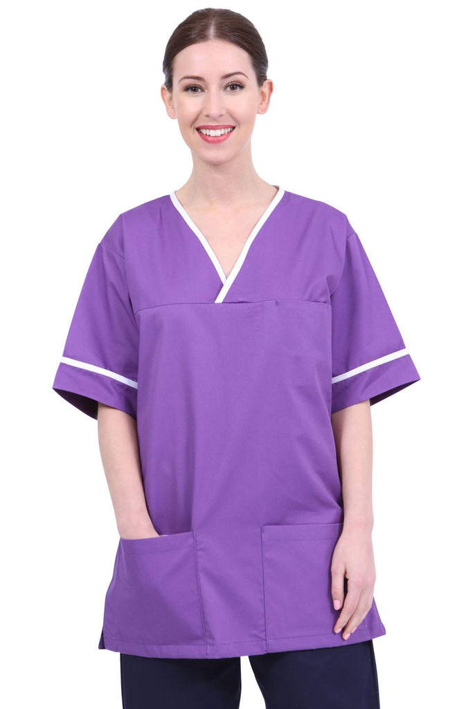 NSTT - Unisex Scrub Tunic (With Trim) - The Staff Uniform Company