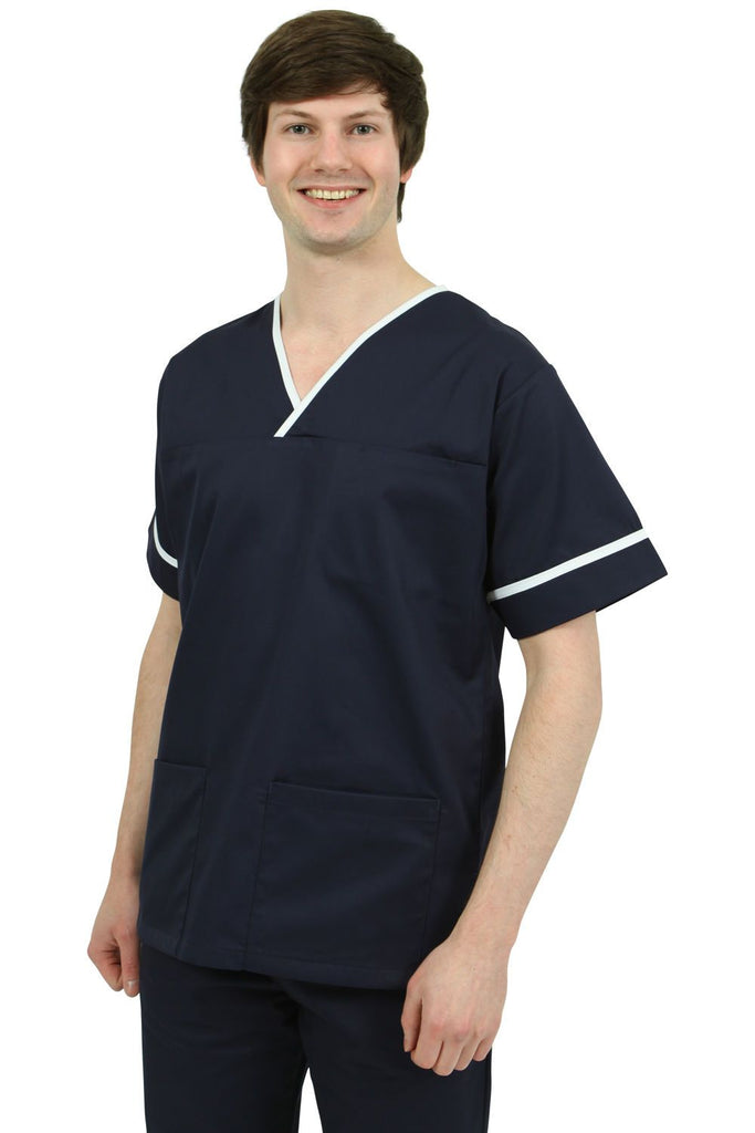 NSTT - Unisex Scrub Tunic (With Trim) - The Staff Uniform Company