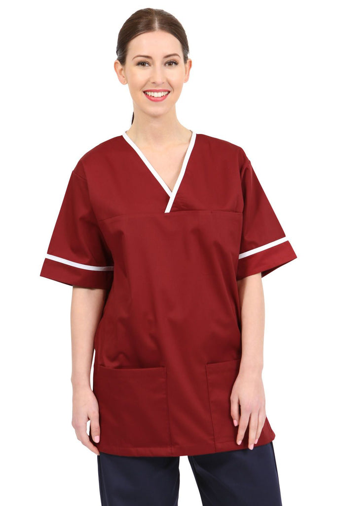 NSTT - Unisex Scrub Tunic (With Trim) - The Staff Uniform Company