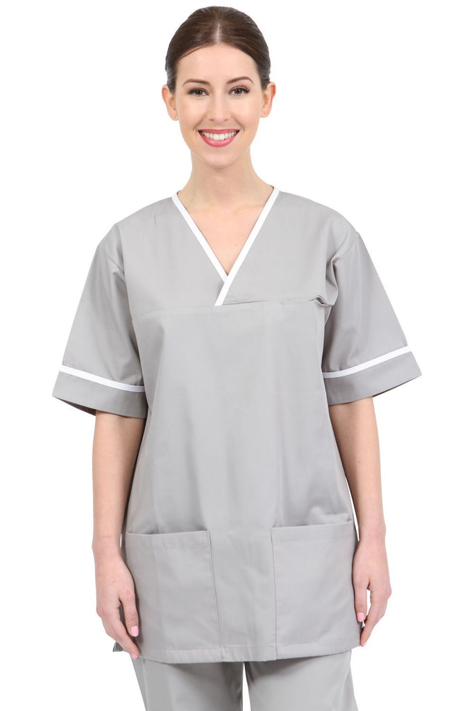 NSTT - Unisex Scrub Tunic (With Trim) - The Staff Uniform Company