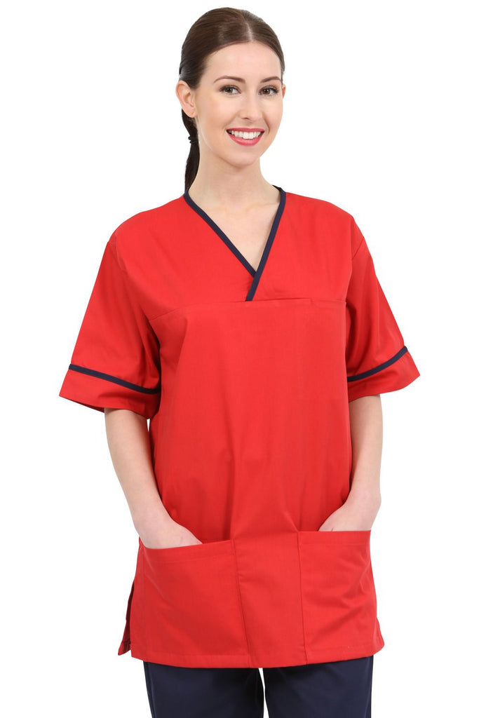 NSTT - Unisex Scrub Tunic (With Trim) - The Staff Uniform Company