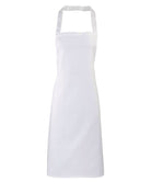 PR102: 100% Cotton Kitchen Apron Aprons Premier White Regular