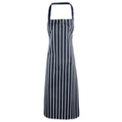 PR110: Stripe Butchers Apron Aprons Premier Navy/White Stripe Regular